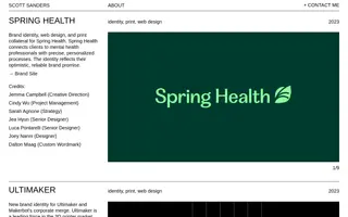 Scott Sanders homepage website preview
