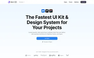 Blank Design homepage website preview