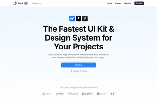 Blank Design homepage website preview