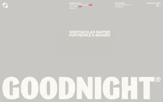 Goodnight homepage website preview