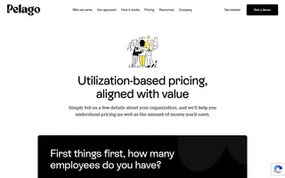 Pelago homepage website preview