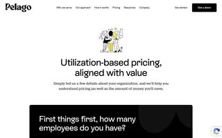 Pelago homepage website preview