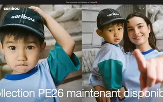 Caribou homepage website preview
