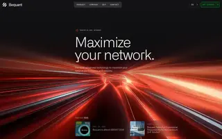 Bequant homepage website preview