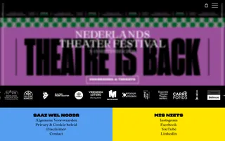 Nederlands Theater Festival homepage website preview