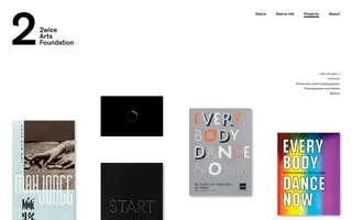 2wice Arts Foundation homepage website preview