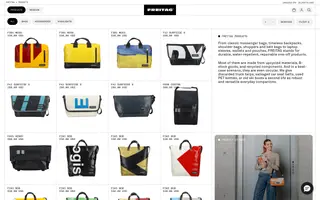 Freitag homepage website preview