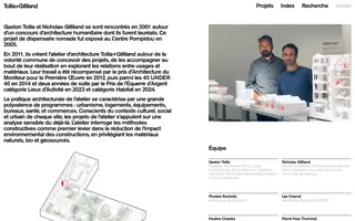 Tolila+Gilliland homepage website preview