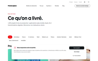PULSE.digital homepage website preview