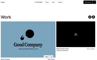 V-A Studio homepage website preview