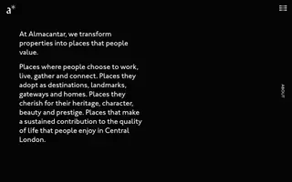 Almacantar homepage website preview