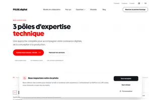 PULSE.digital homepage website preview
