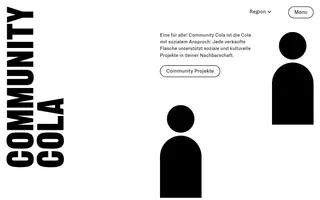 Community Cola homepage website preview