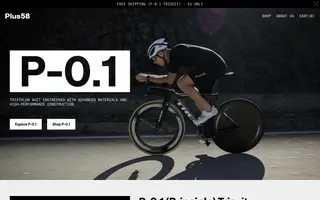 Plus58 homepage website preview