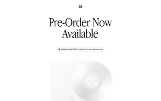 Beside Vinyl homepage website preview