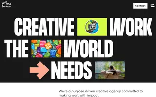 Nice and Serious homepage website preview