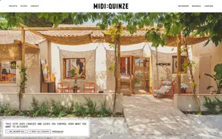 Midi:Quinze homepage website preview