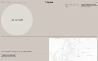 Okolo homepage website preview