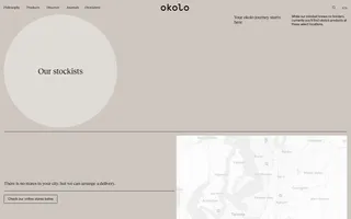 Okolo homepage website preview