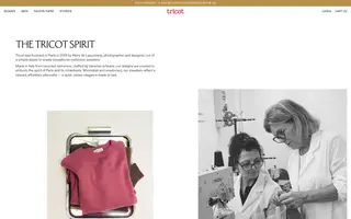 Tricot homepage website preview