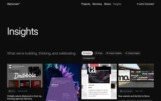 Alphamark homepage website preview