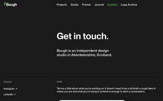 Bough homepage website preview