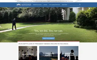 The White House homepage website preview