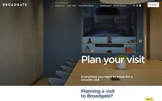 Broadgate homepage website preview