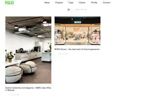 R&D homepage website preview