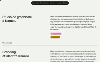 Ogaf Studio homepage website preview