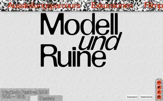 Modell und Ruine homepage website preview