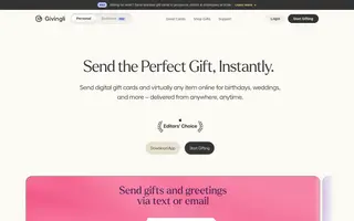 Givingli homepage website preview