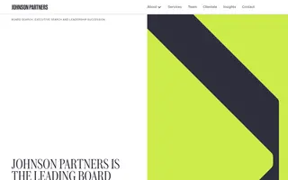 Johnson Partners homepage website preview