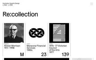Re:collection homepage website preview