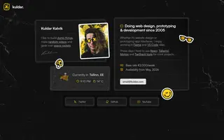 Kuldar Kalvik homepage website preview
