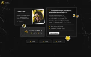 Kuldar Kalvik homepage website preview