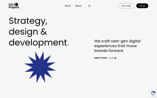 CC Projects homepage website preview
