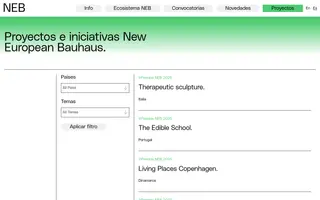 Nueva Bauhaus Europea homepage website preview