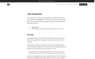 Conductor homepage website preview