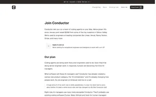 Conductor homepage website preview