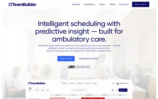 TeamBuilder homepage website preview