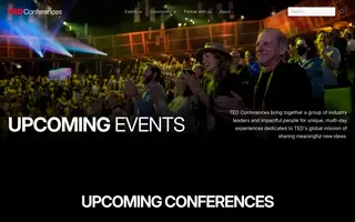 TED Conferences homepage website preview