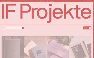 Infinitive Factory homepage website preview