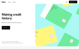 Petal homepage website preview