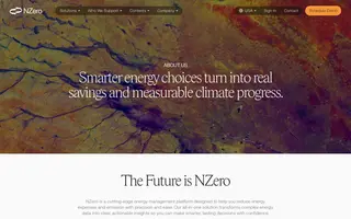 NZero homepage website preview