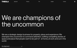 Theola homepage website preview