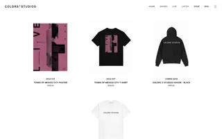 COLORS x STUDIOS homepage website preview
