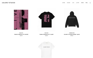 COLORS x STUDIOS homepage website preview