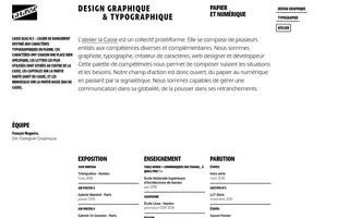 Atelier La Casse homepage website preview