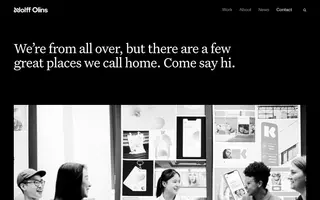 Wolff Olins homepage website preview